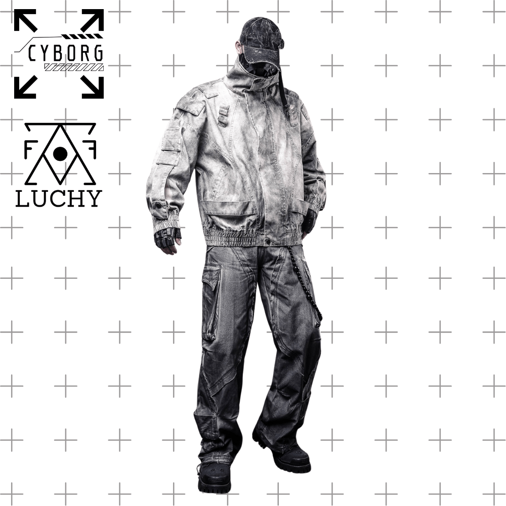 【CYBORG】ダメージ加工・ストレートパンツ - LUCHYテックウェア&サバゲー専門店