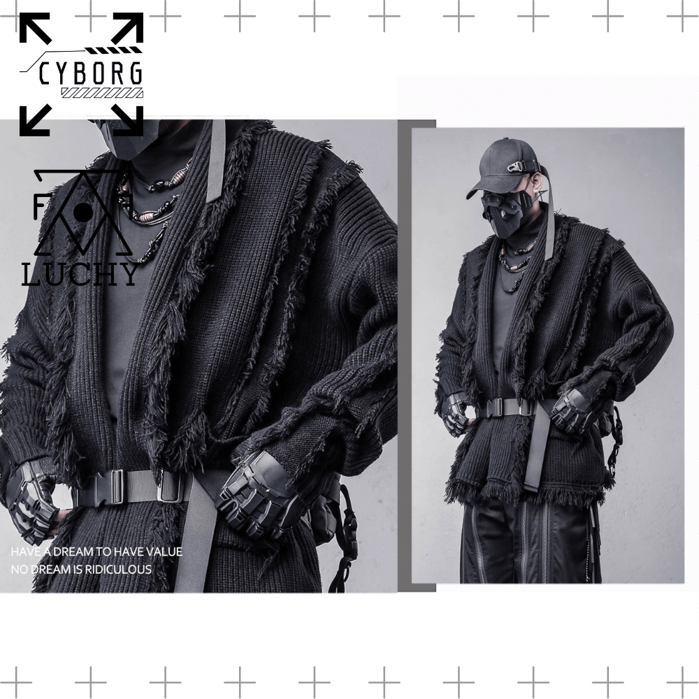 【CYBORG】フリンジカーディガン - LUCHYテックウェア&サバゲー専門店