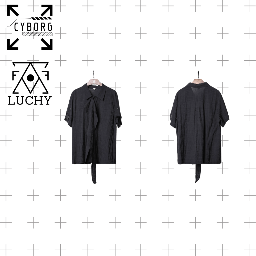 【CYBORG】ミニマルダーク和装モダンシャツ - LUCHYテックウェア&サバゲー専門店