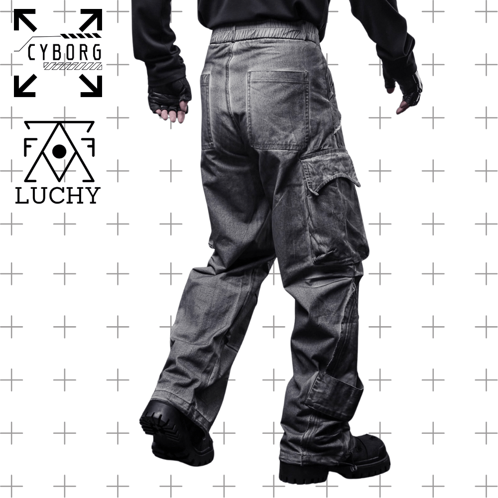 【CYBORG】ダメージ加工・ストレートパンツ - LUCHYテックウェア&サバゲー専門店