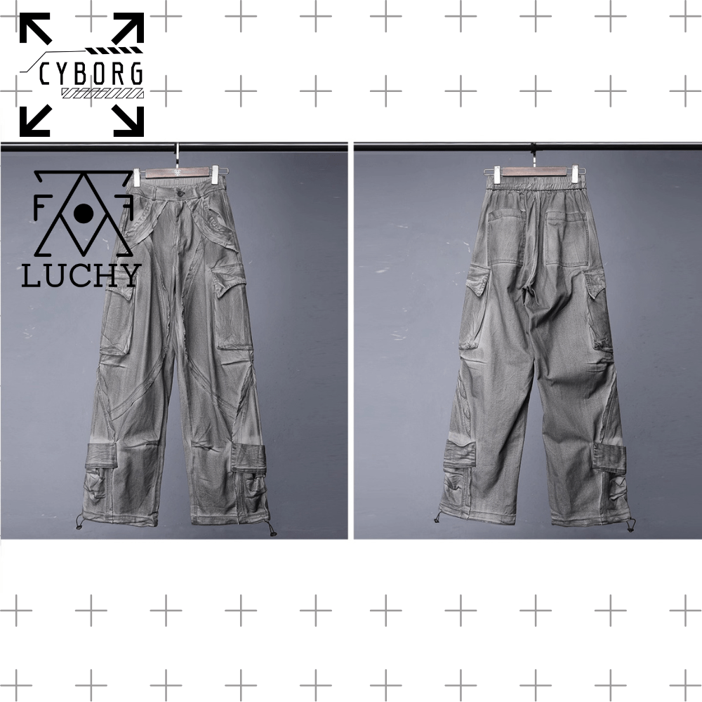 【CYBORG】ダメージ加工・ストレートパンツ - LUCHYテックウェア&サバゲー専門店