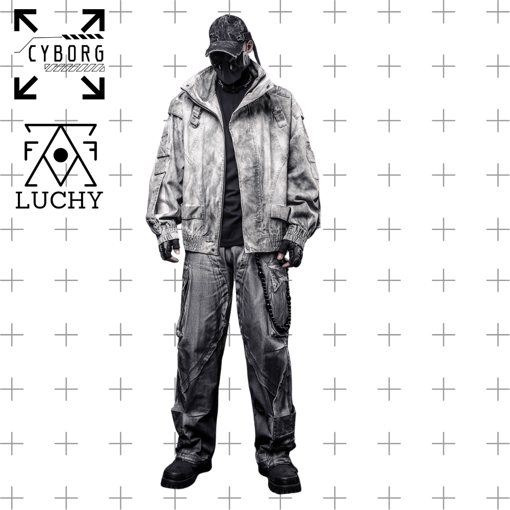 【CYBORG】ダメージ加工・ストレートパンツ - LUCHYテックウェア&サバゲー専門店