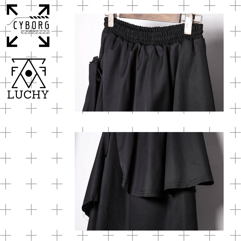 【CYBORG】ダークテイルレイヤードスカートパンツ - LUCHYテックウェア&サバゲー専門店