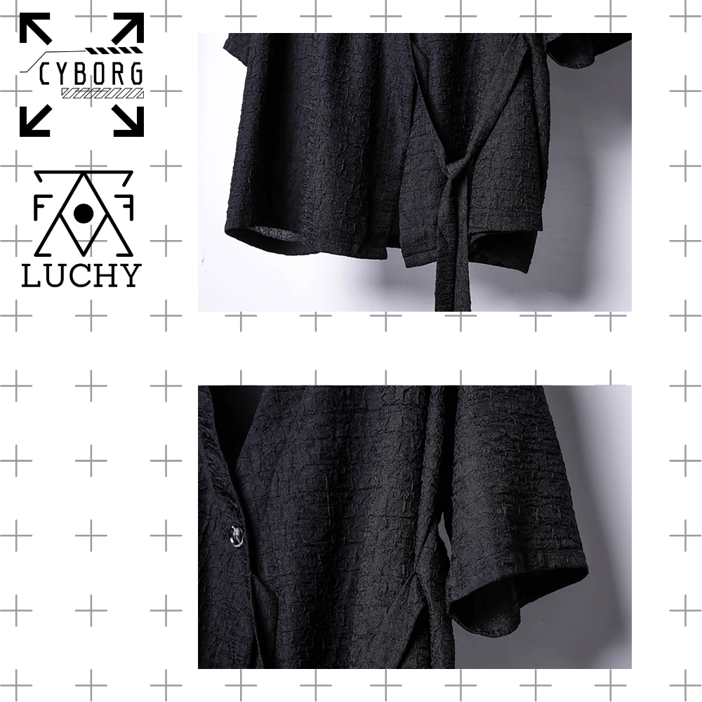【CYBORG】ダーク武士風 Vネック和風シャツジャケット - LUCHYテックウェア&サバゲー専門店