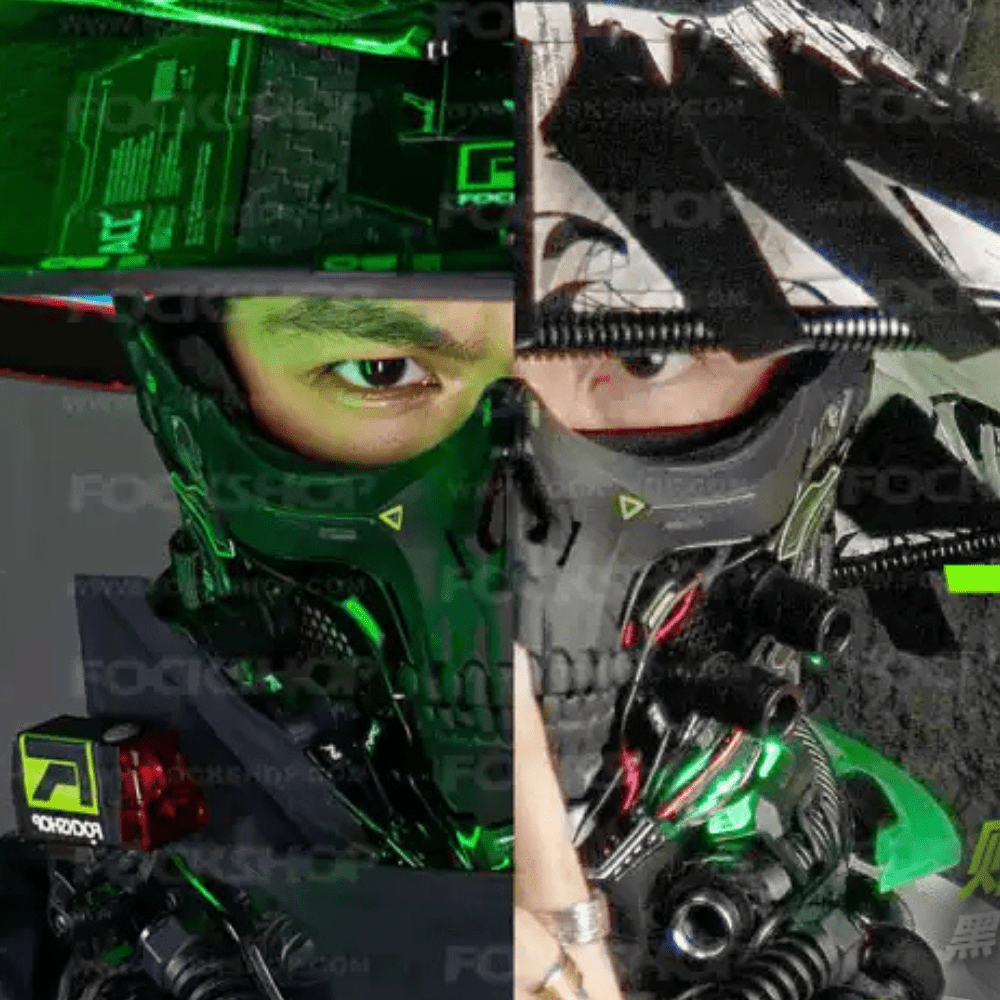 N.14】FockSeries スカル・サイバーアーマーマスク