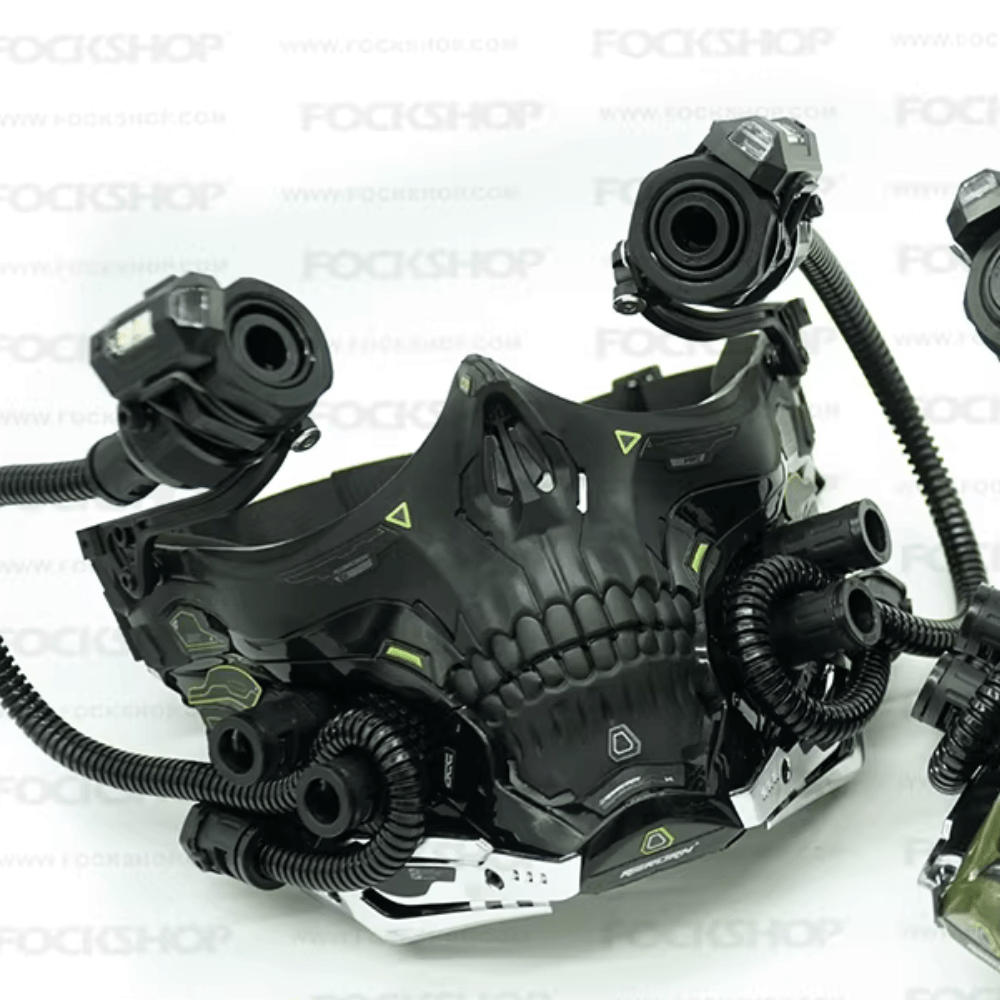 【N.14】FockSeries スカル・サイバーアーマーマスク - LUCHYテックウェア&サバゲー専門店