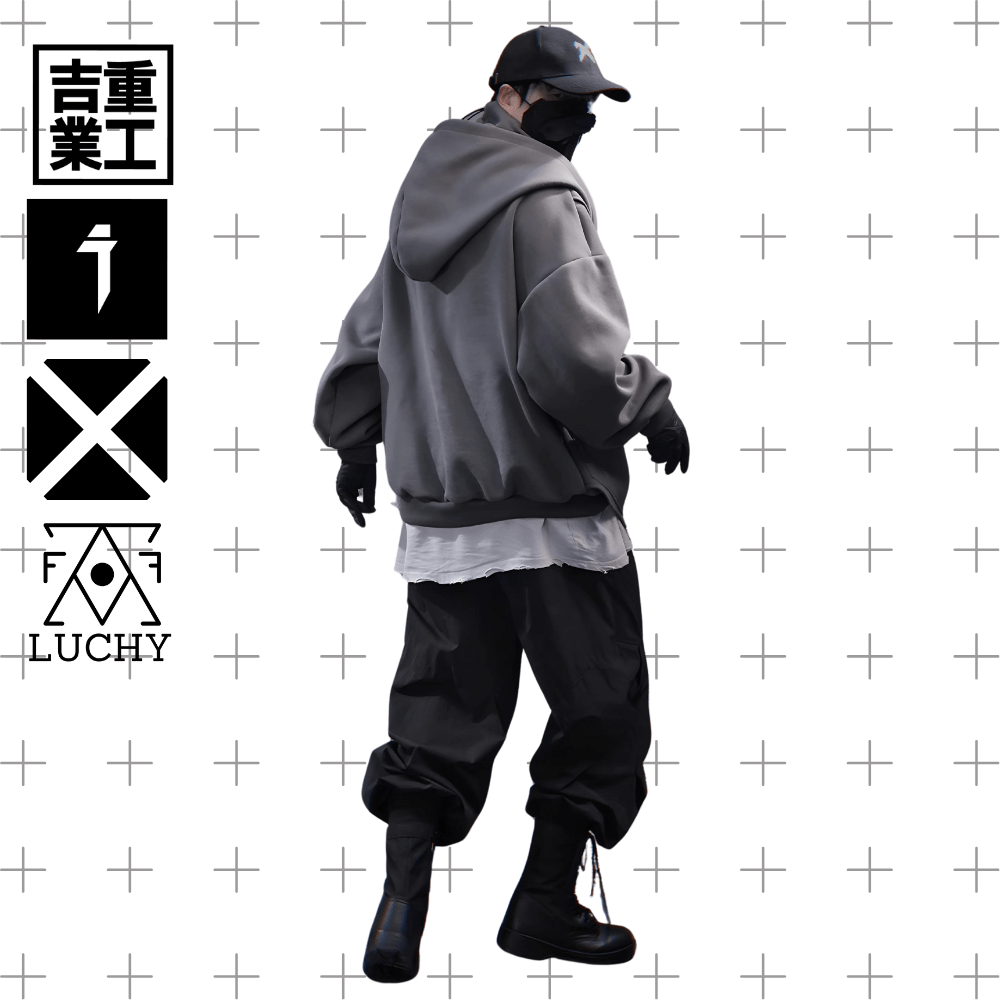 【吉業重工】スウェットルーズフィットフーディージャケット - LUCHYテックウェア&サバゲー専門店