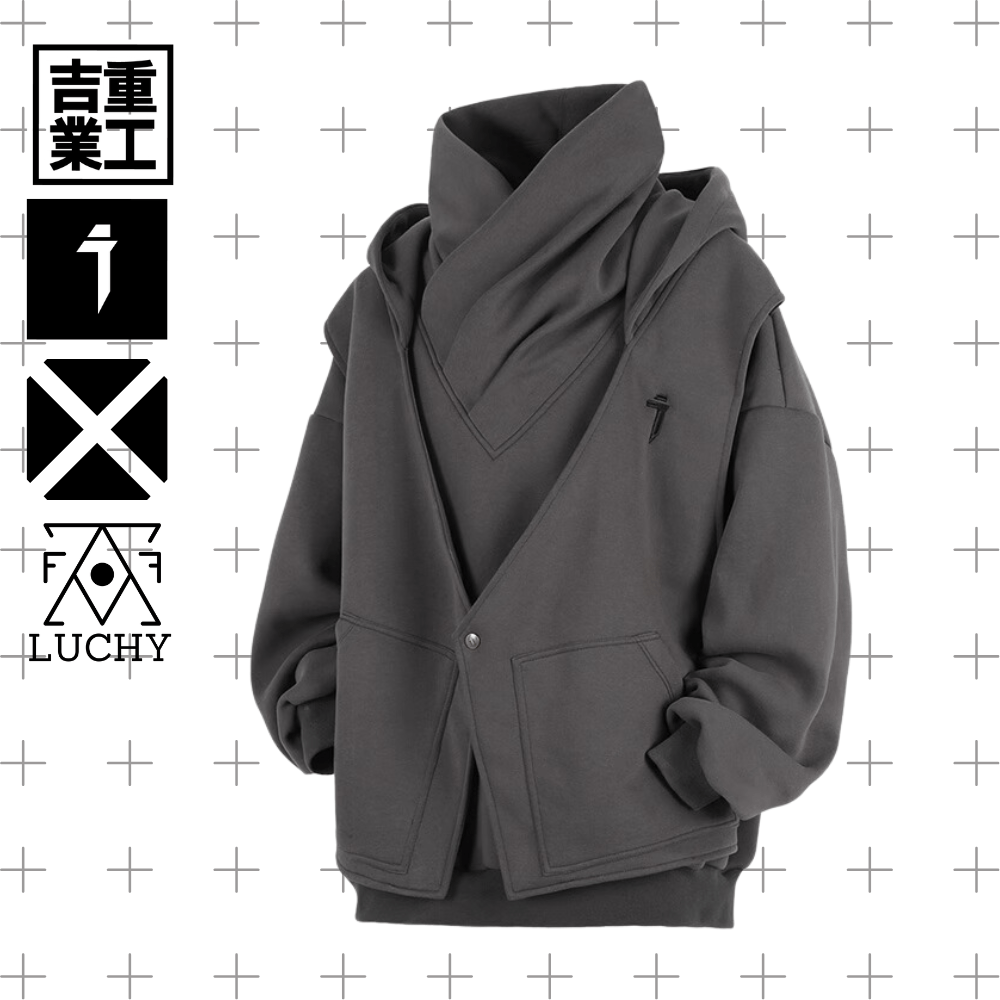 【吉業重工】スウェットルーズフィットフーディージャケット - LUCHYテックウェア&サバゲー専門店