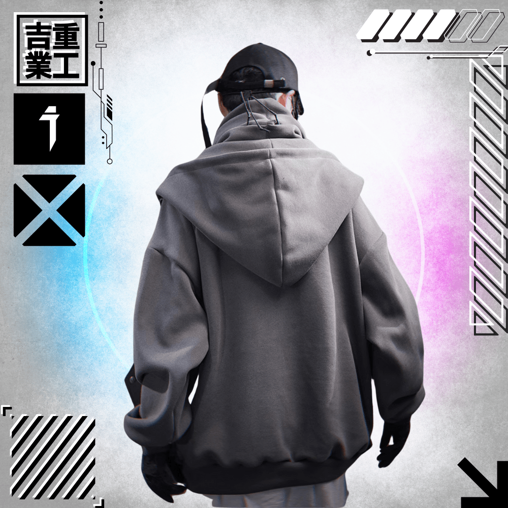 【吉業重工】スウェットルーズフィットフーディージャケット - LUCHYテックウェア&サバゲー専門店