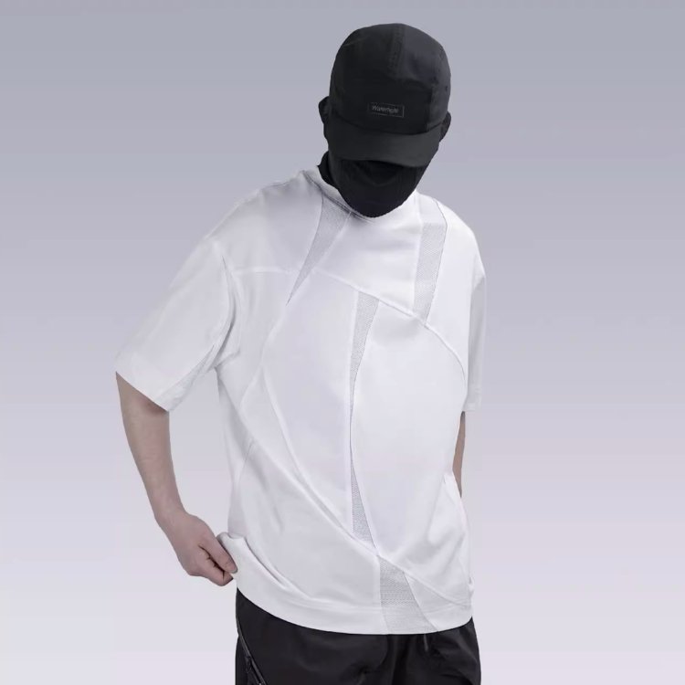 【SILENSTORM】ジオメトリックメッシュスライスTシャツ - LUCHYテックウェア&サバゲー専門店