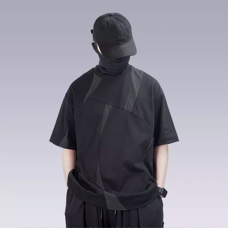 【SILENSTORM】ジオメトリックメッシュスライスTシャツ - LUCHYテックウェア&サバゲー専門店