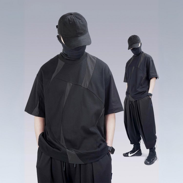 【SILENSTORM】ジオメトリックメッシュスライスTシャツ - LUCHYテックウェア&サバゲー専門店