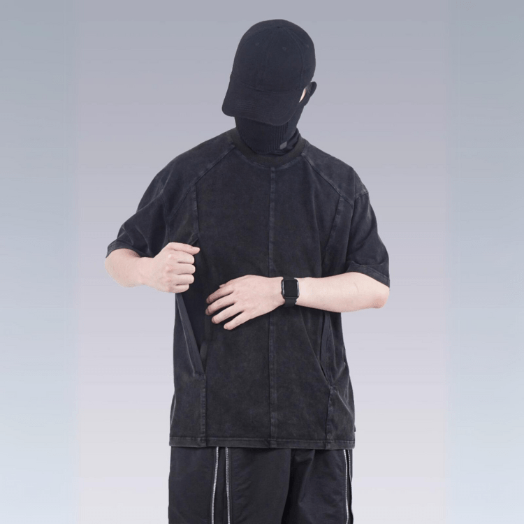 【SILENSTORM】レトロサンドウォッシュサイバーTシャツ - LUCHYテックウェア&サバゲー専門店