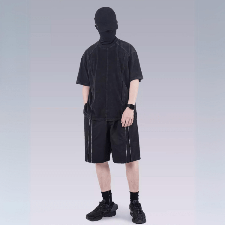 【SILENSTORM】レトロサンドウォッシュサイバーTシャツ - LUCHYテックウェア&サバゲー専門店