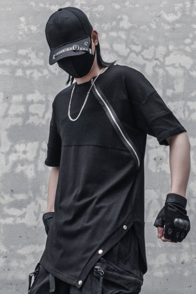 【CYBORG】ステッチジッパーTシャツ - LUCHYテックウェア&サバゲー専門店