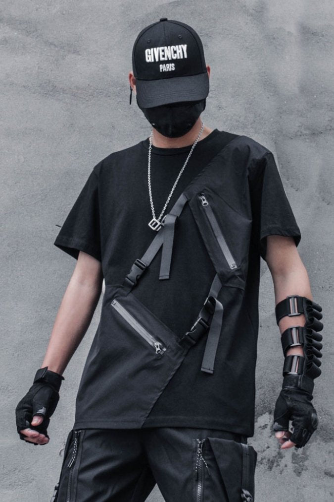 【CYBORG】アシメジッパーTシャツ - LUCHYテックウェア&サバゲー専門店