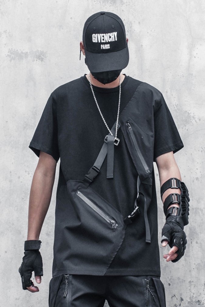 【CYBORG】アシメジッパーTシャツ - LUCHYテックウェア&サバゲー専門店