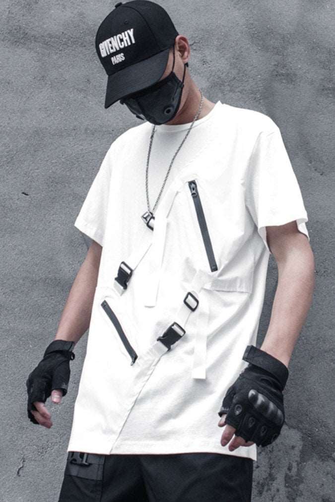 【CYBORG】アシメジッパーTシャツ - LUCHYテックウェア&サバゲー専門店