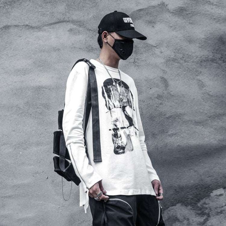 【CYBORG】スカルプリントTシャツ - LUCHYテックウェア&サバゲー専門店