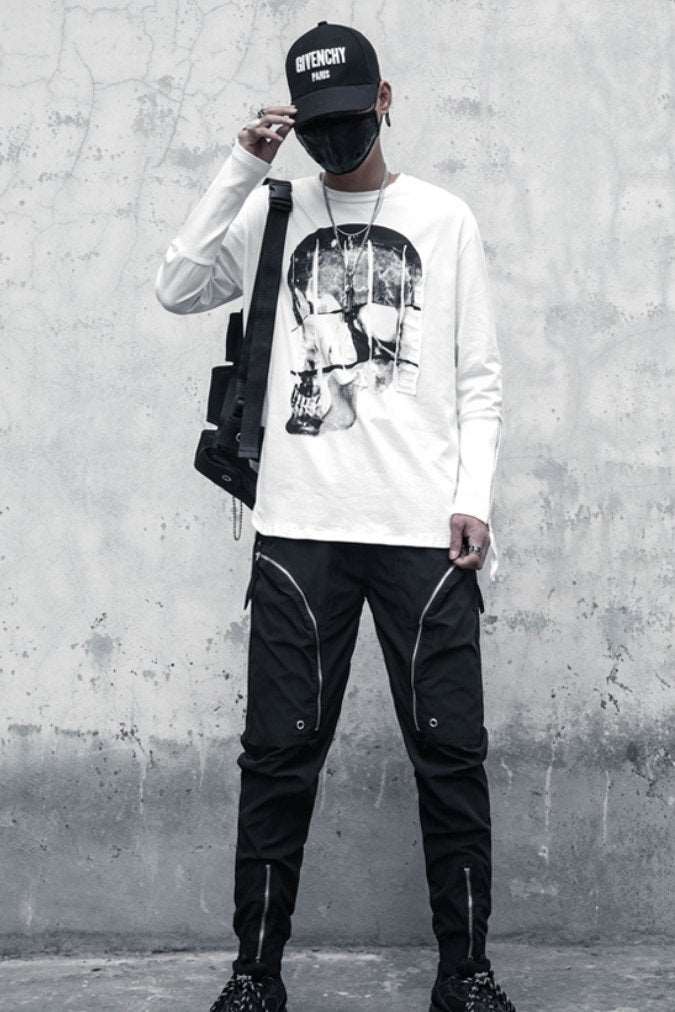 【CYBORG】スカルプリントTシャツ - LUCHYテックウェア&サバゲー専門店