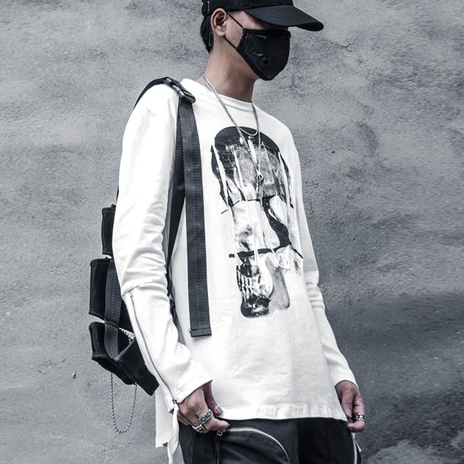 【CYBORG】スカルプリントTシャツ - LUCHYテックウェア&サバゲー専門店