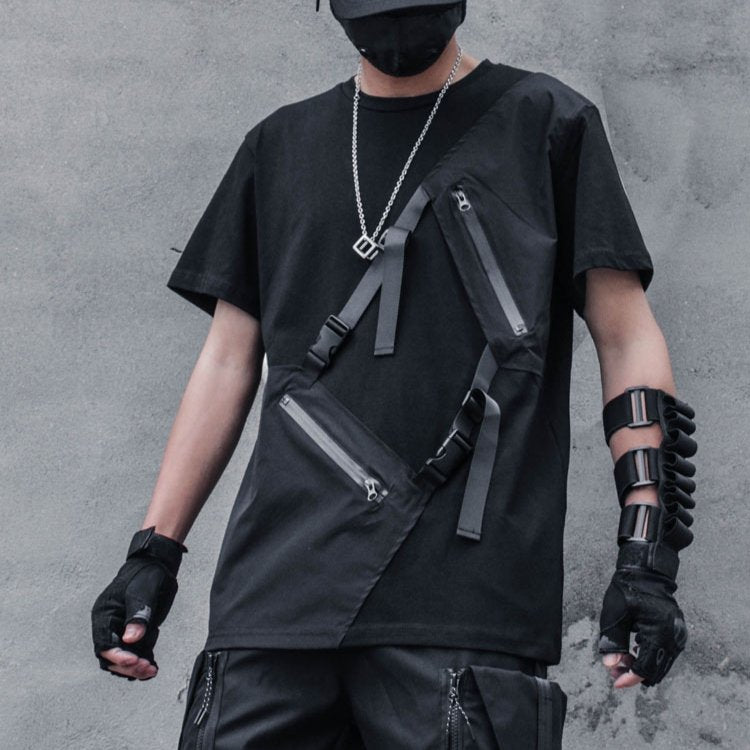 【CYBORG】アシメジッパーTシャツ - LUCHYテックウェア&サバゲー専門店