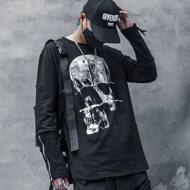 【CYBORG】スカルプリントTシャツ - LUCHYテックウェア&サバゲー専門店