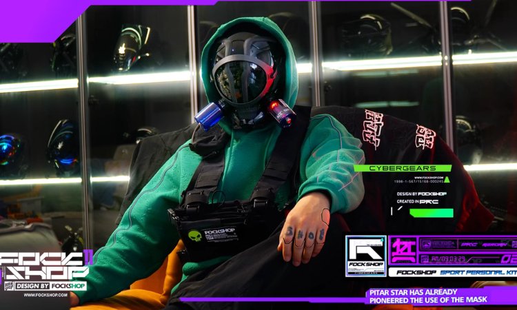 【N.12】FockSeries サイバーパンクフェイス【行者】 - LUCHYテックウェア&サバゲー専門店