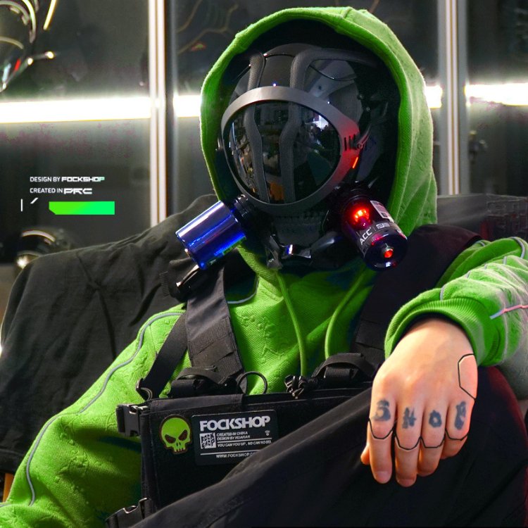 【N.12】FockSeries サイバーパンクフェイス【行者】 - LUCHYテックウェア&サバゲー専門店