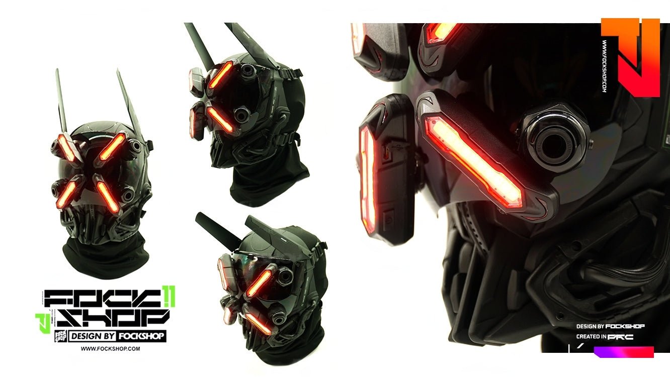 【N.3】FockSeries サイバーマスク【目二】 - LUCHYテックウェア&サバゲー専門店