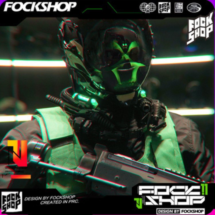 【N.6】FockSeries サイバーパンクフェイス【PUNISHER】 - LUCHYテックウェア&サバゲー専門店