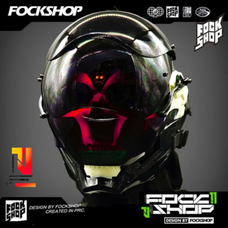 【N.6】FockSeries サイバーパンクフェイス【PUNISHER】 - LUCHYテックウェア&サバゲー専門店