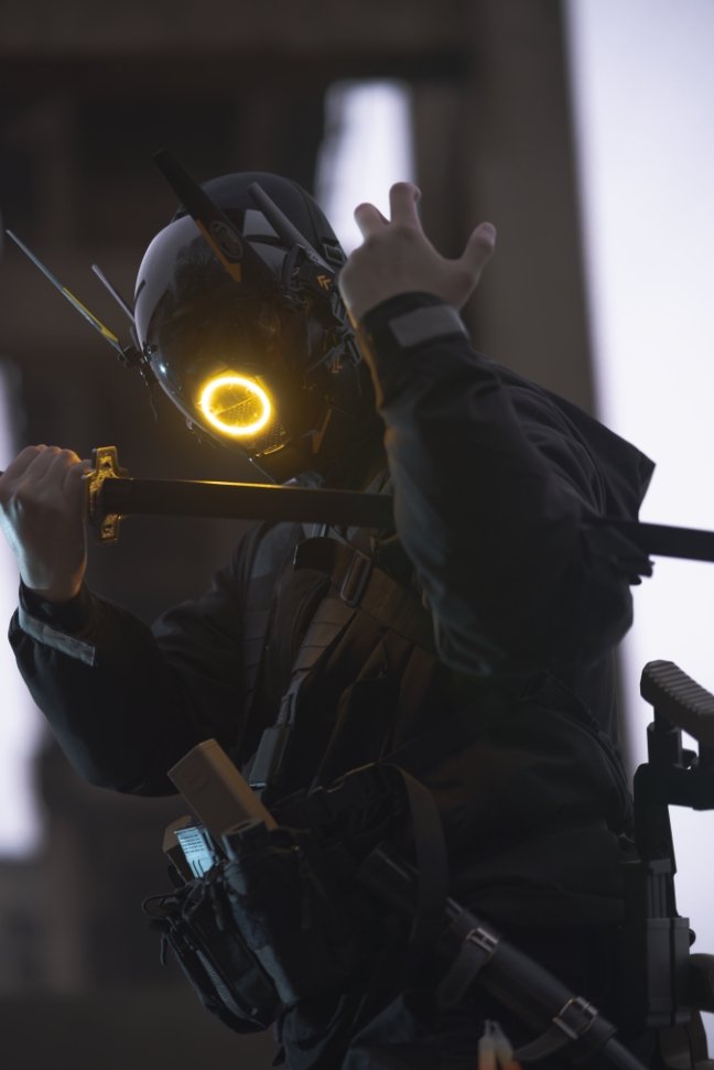 S/1【機動隊】Punk Force サイバーマスク【Cyber侍】 - LUCHYテックウェア&サバゲー専門店