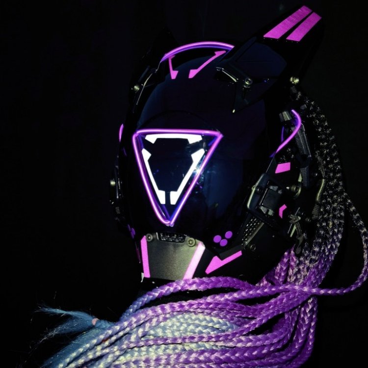 S/6【機動隊】Punk Force サイバードレッドマスク【紫】 - LUCHYテックウェア&サバゲー専門店