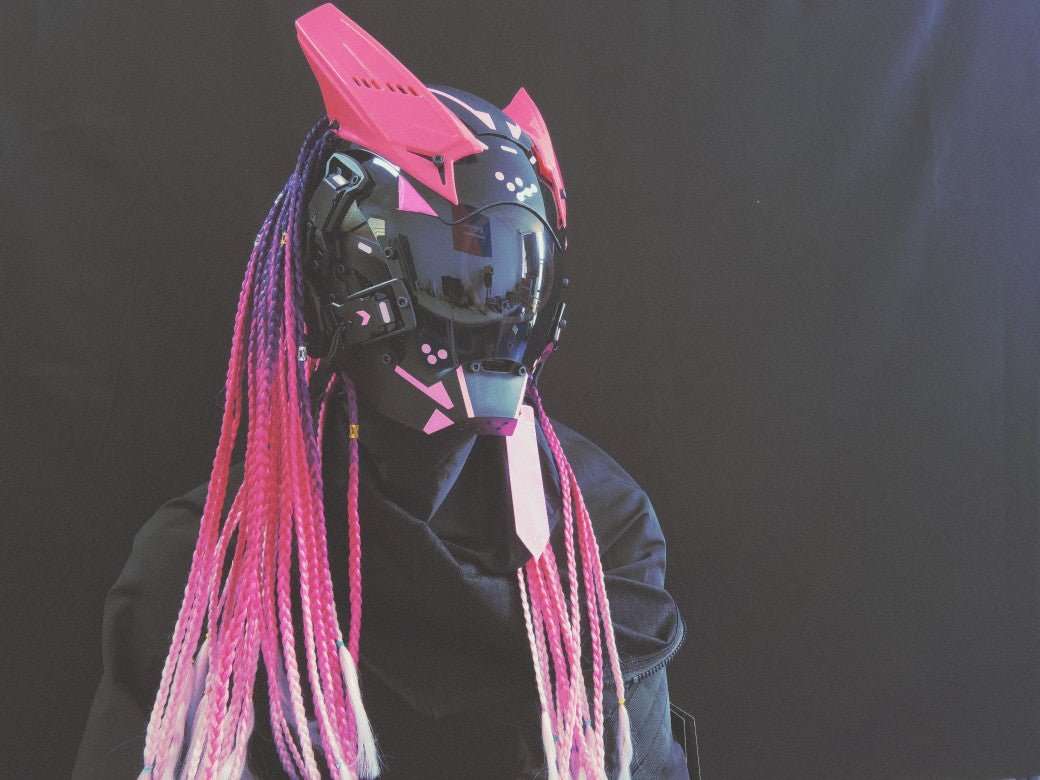 S/7 【機動隊】Punk Force サイバードレッドマスク【薄紅色】 - LUCHYテックウェア&サバゲー専門店