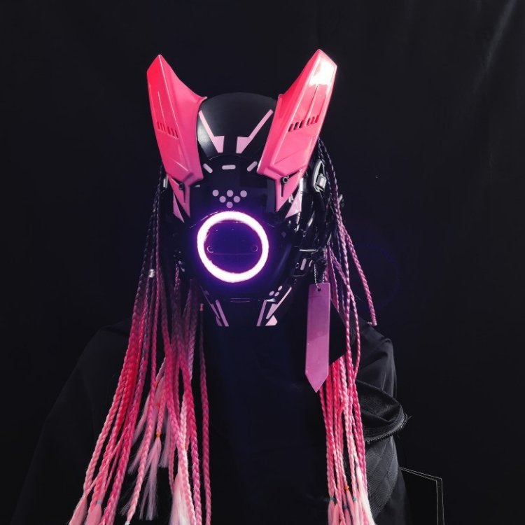 S/7 【機動隊】Punk Force サイバードレッドマスク【薄紅色】 - LUCHYテックウェア&サバゲー専門店