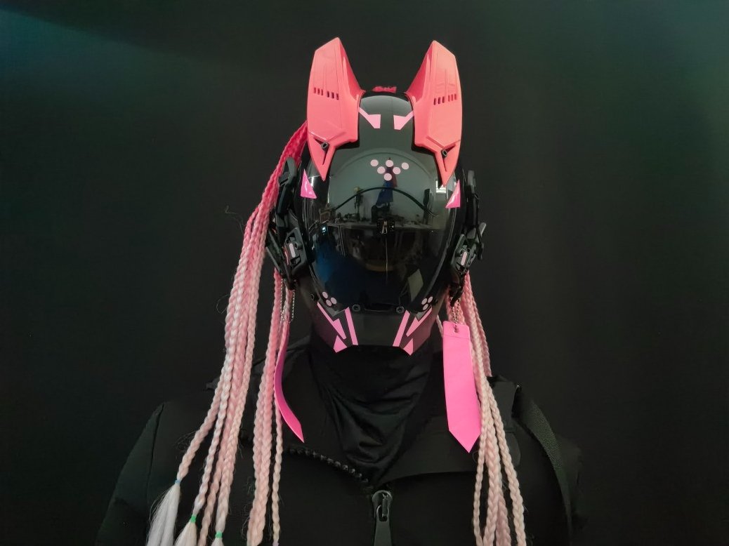 S/7 【機動隊】Punk Force サイバードレッドマスク【薄紅色】 - LUCHYテックウェア&サバゲー専門店