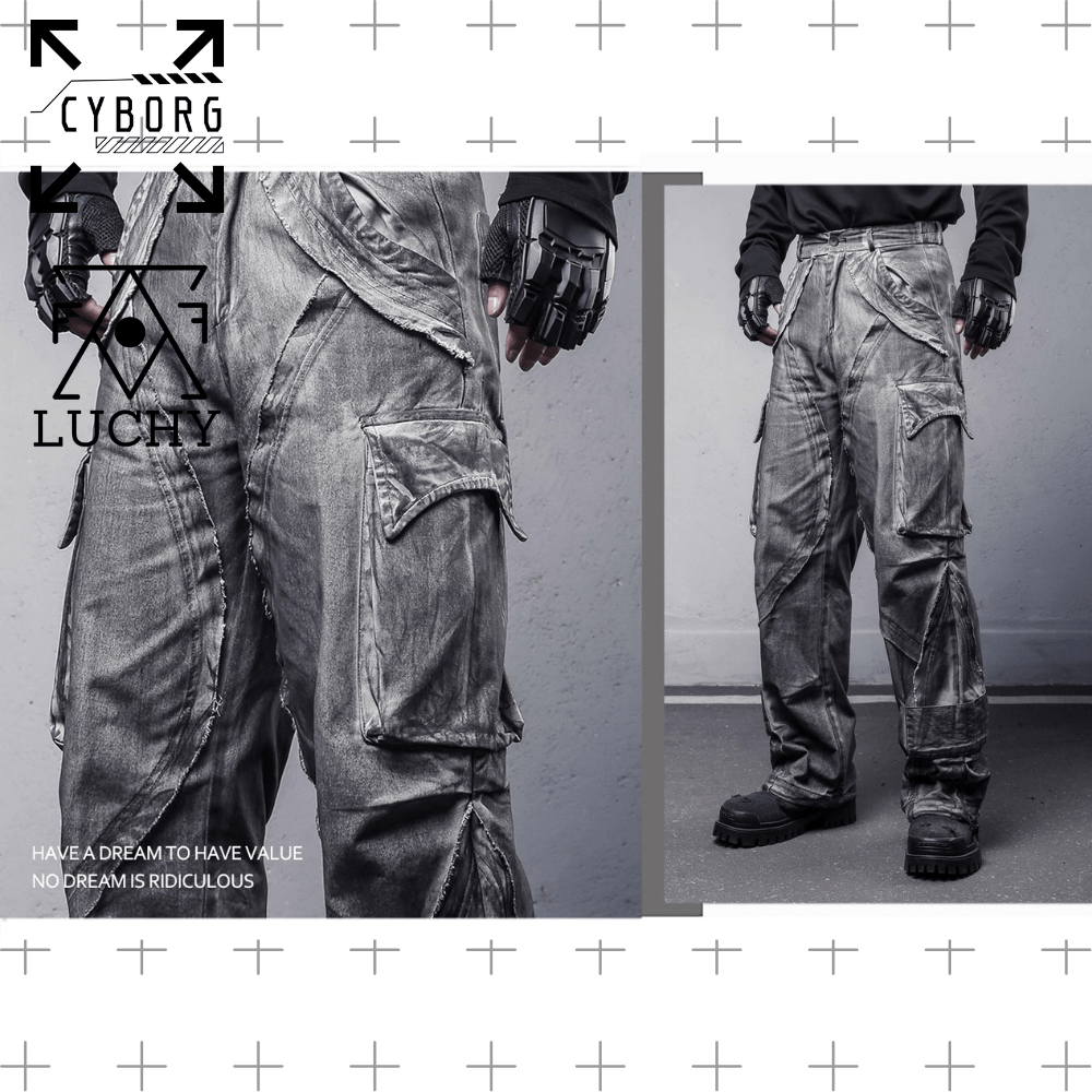 【CYBORG】ダメージ加工・ストレートパンツ - LUCHYテックウェア＆サバゲー専門店