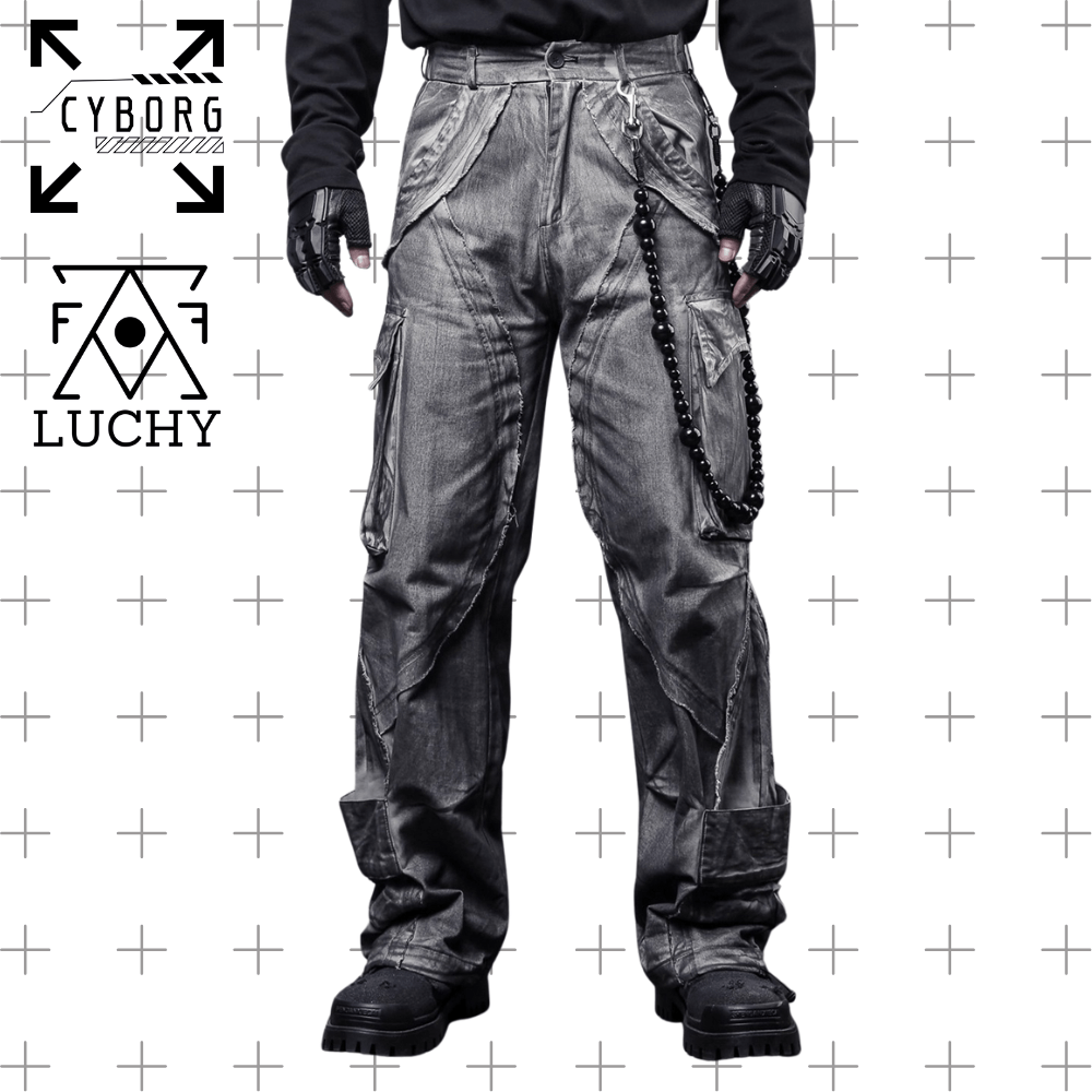 【CYBORG】ダメージ加工・ストレートパンツ - LUCHYテックウェア＆サバゲー専門店