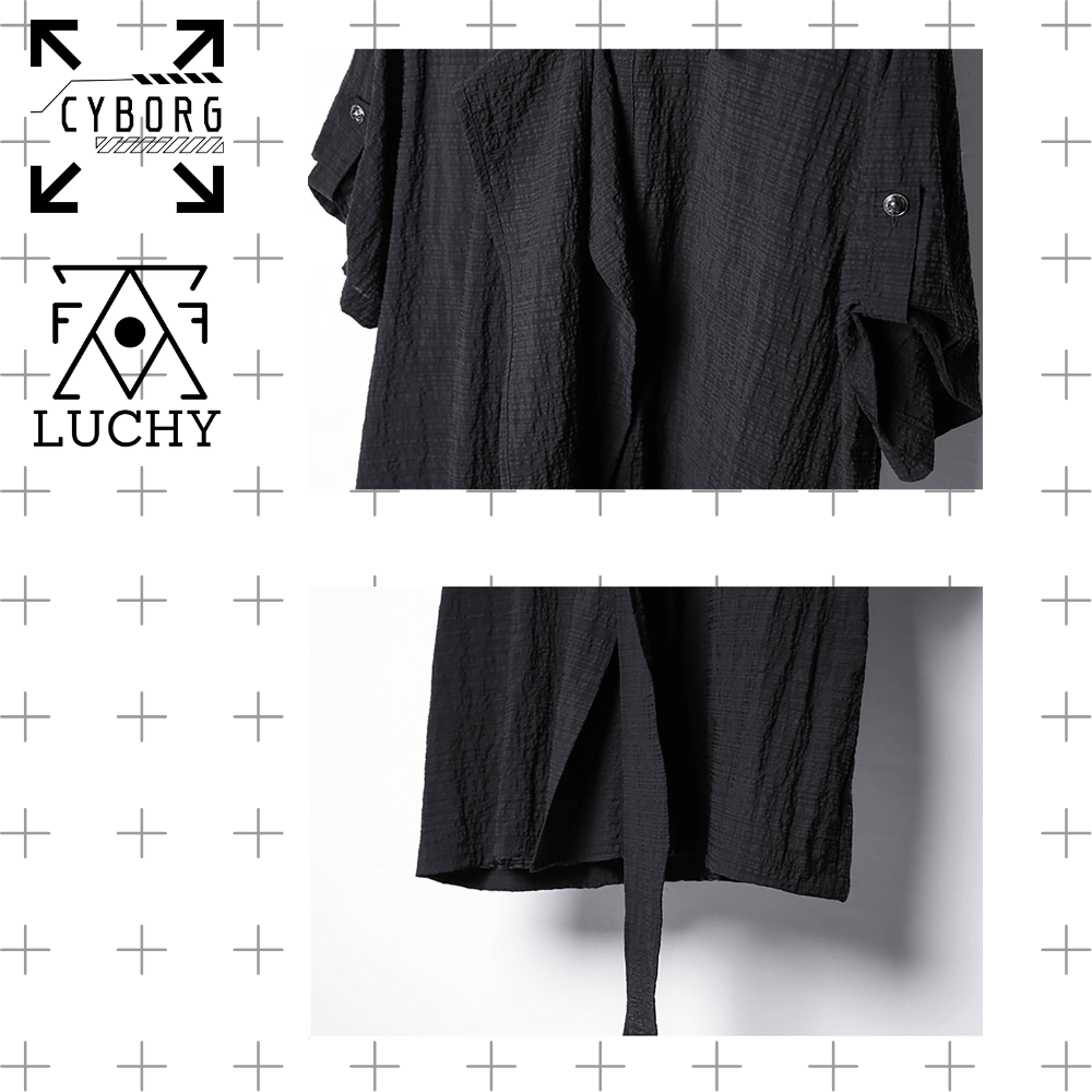 【CYBORG】ミニマルダーク和装モダンシャツ - LUCHYテックウェア＆サバゲー専門店