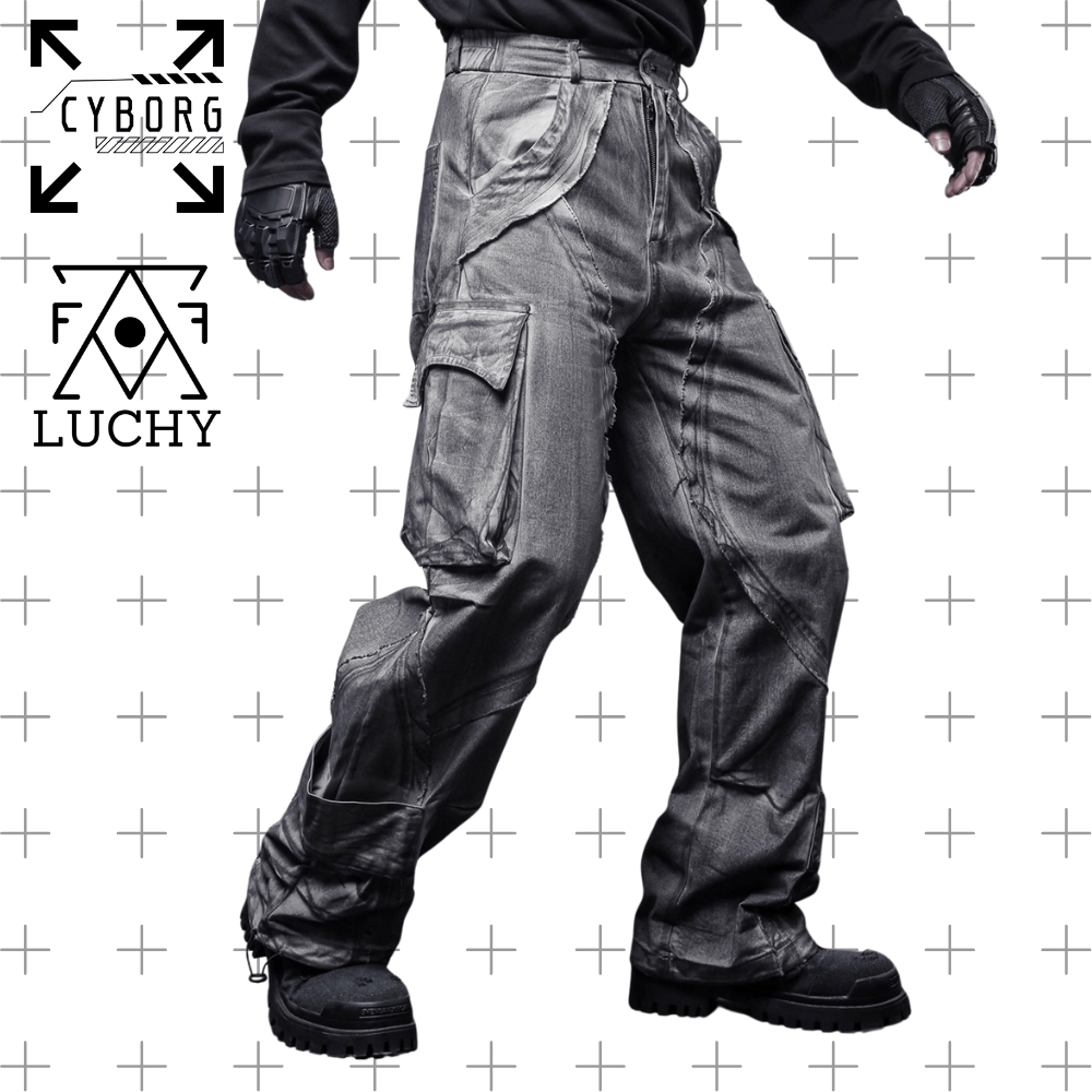【CYBORG】ダメージ加工・ストレートパンツ - LUCHYテックウェア＆サバゲー専門店