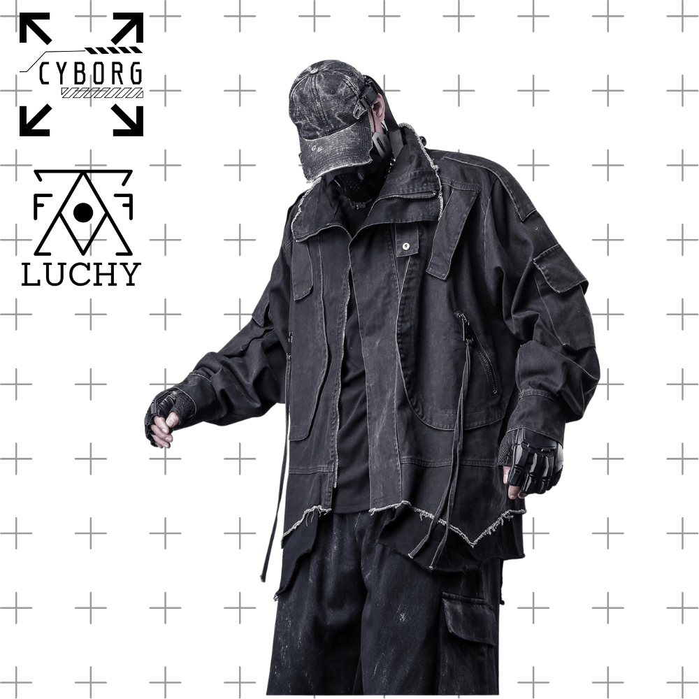 【最終値下げ】オーバーコート ブラック M CYBORG】コマンドーオーバーコート