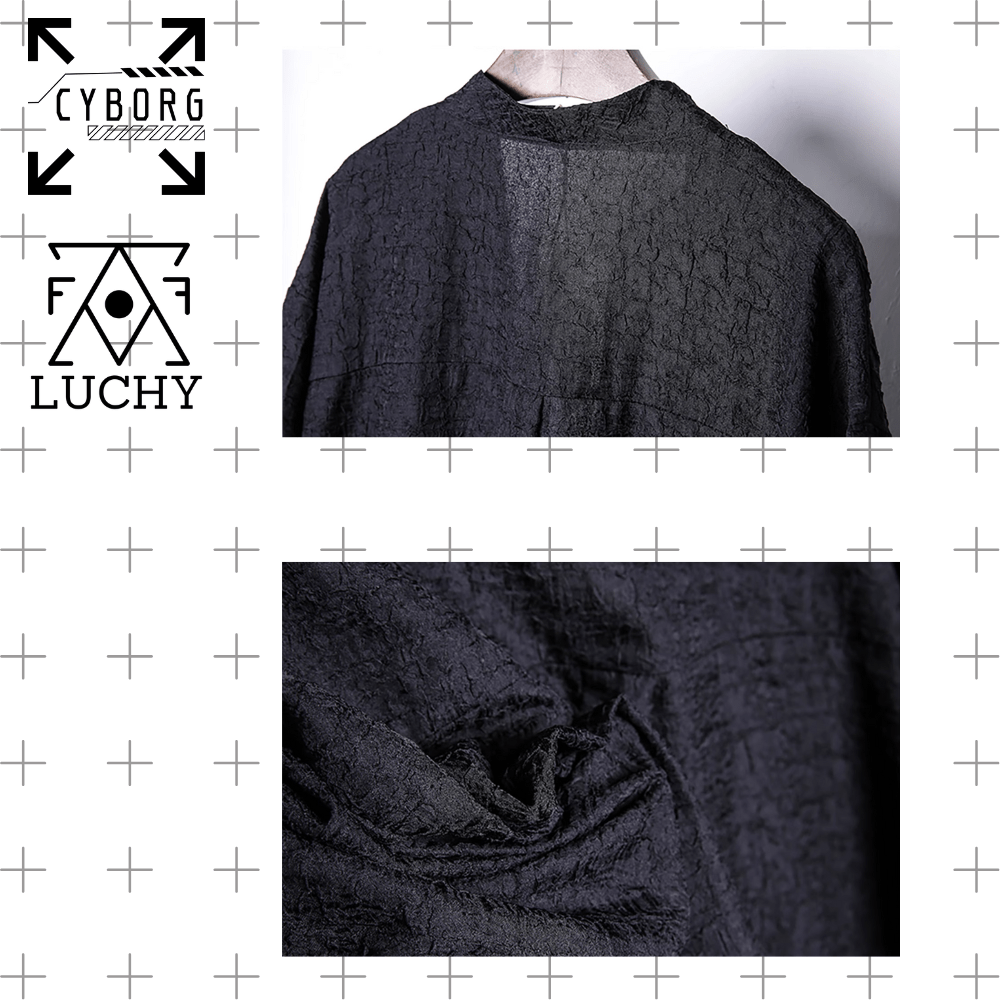 【CYBORG】ダーク武士風 Vネック和風シャツジャケット - LUCHYテックウェア＆サバゲー専門店