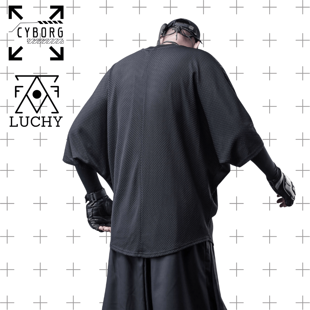【CYBORG】ダークパッチワークバットスリーブTシャツ - LUCHYテックウェア＆サバゲー専門店