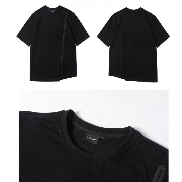 【SILENSTORM】ダークシャドウスプリットTシャツ - BLACK / S