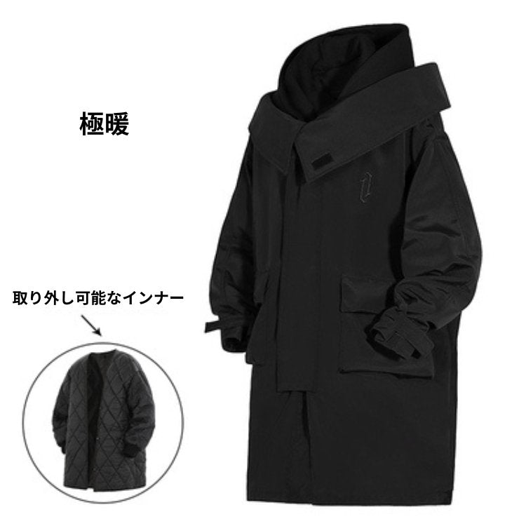 Yoshigyo Heavy Industries] Hood mid-length jacket