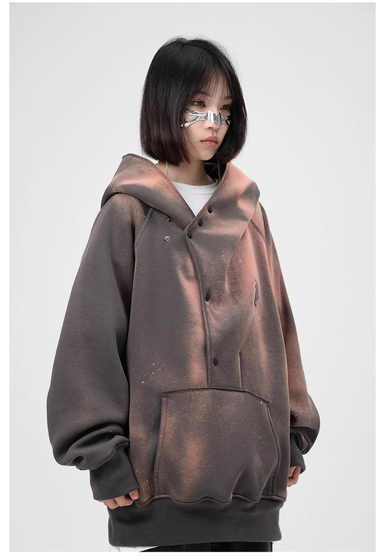 [Yoshigyo Heavy Industries] Casual button pullover hoodie