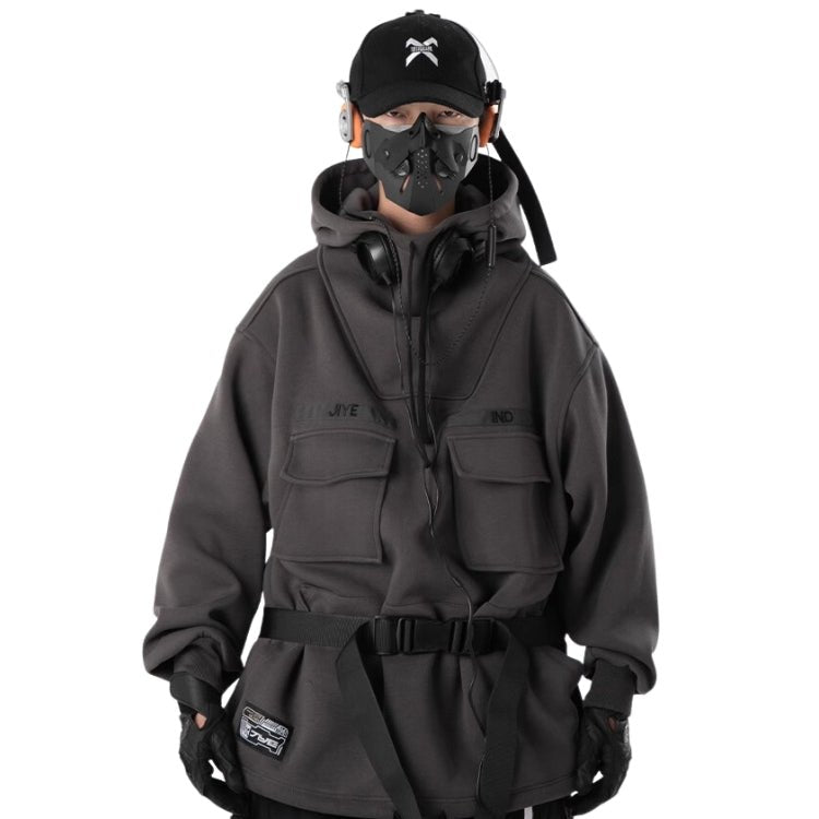 [Yoshiyori Heavy Industries] Multi-pocket hoodie parka
