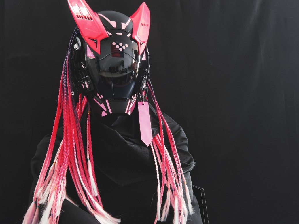 S/7 【機動隊】Punk Force サイバードレッドマスク【薄紅色】 - LUCHYテックウェア＆サバゲー専門店